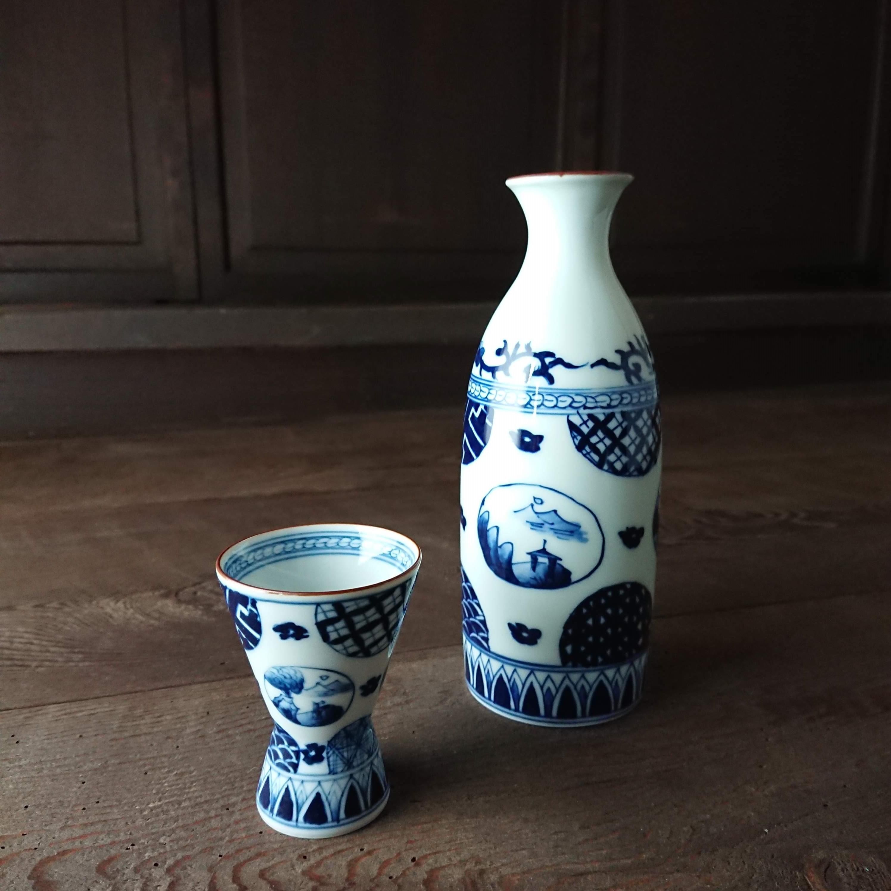 丸紋山水絵臼形杯 - 三川内焼「平戸洸祥団右ヱ門窯」オンラインショップ