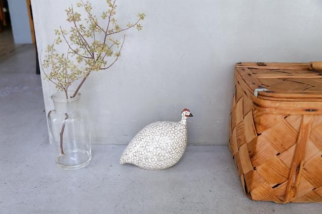 ホロホロ鳥のオブジェ [ White× Grey ] S - rytas