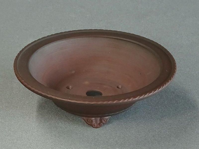 B567美芸5号縄縁雲足丸鉢 - 盆栽鉢と常滑焼の店 MARUTATU【まるたつ】