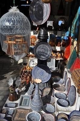 クスクス皿 地中海陶器 手描き絵付け皿 だ円のお皿- チュニジア雑貨と