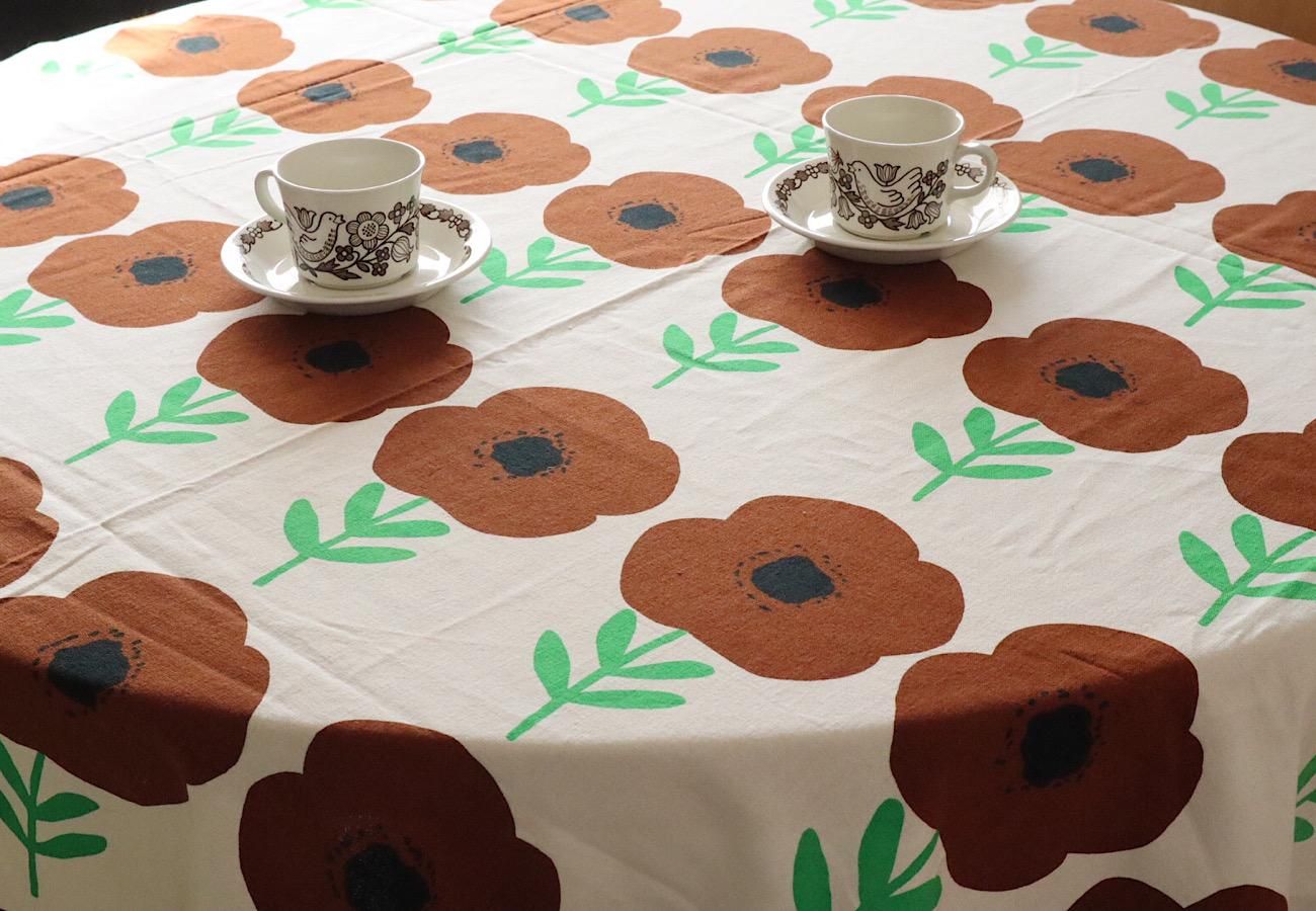 北欧フィンランド ヴィンテージファブリック（140x200）花柄 - 北欧