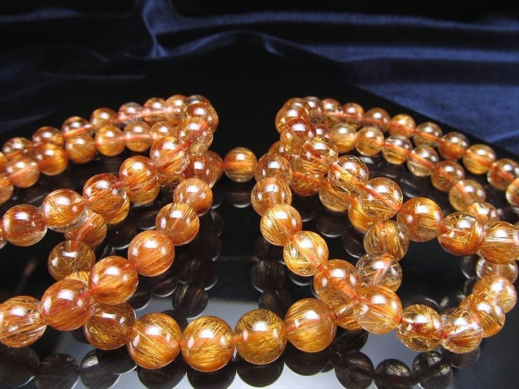 オレンジルチルクォーツ 天然石ブレスレット | 強運財閥パワーストーン