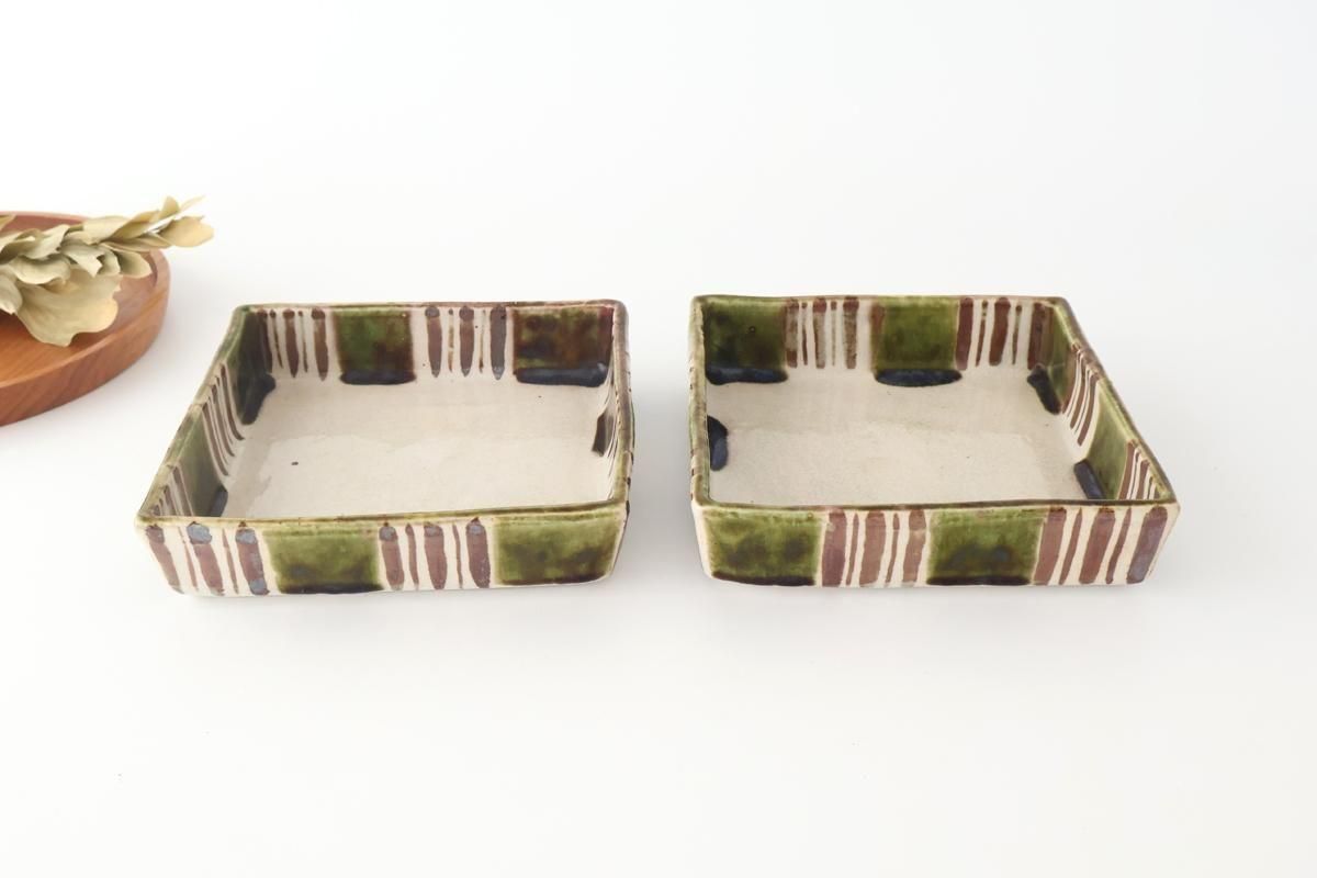 角鉢｜大｜織部｜陶器｜喜多窯 霞仙 加藤裕重｜瀬戸焼｜和食器通販