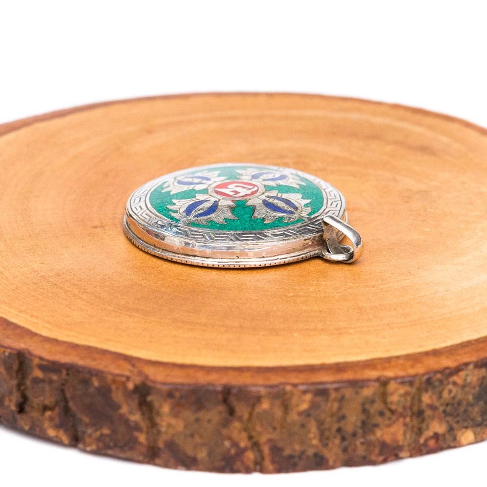 チベット密教仏具】ドルジェ＆梵字シルバーペンダントトップ｜旅する