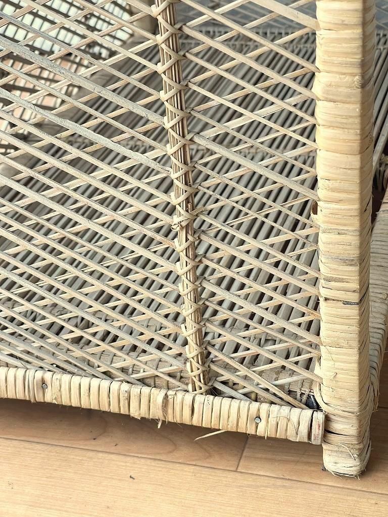 ヴィンテージ ラタン シェルフ - アンティーク、ビンテージの