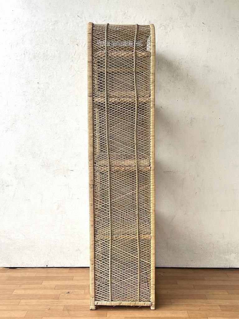 ヴィンテージ ラタン シェルフ - アンティーク、ビンテージの