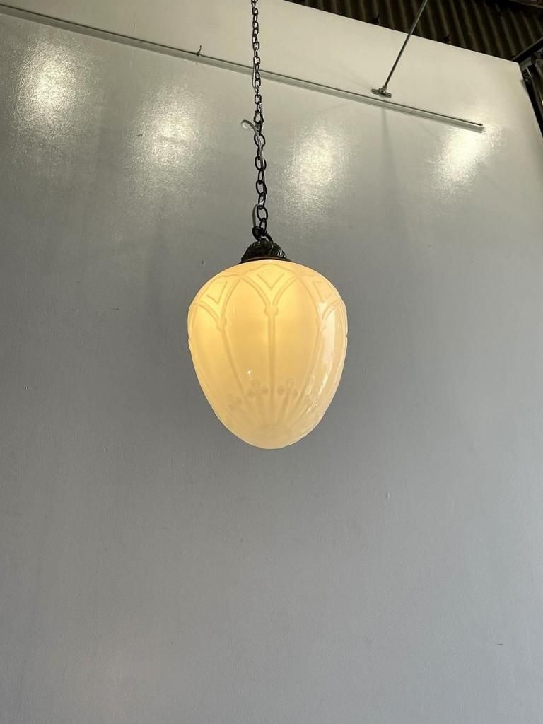 1960's ヴィンテージ ミルクガラス ペンダントランプ - アンティーク
