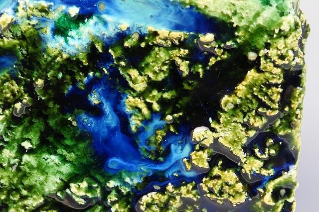 山口 真人 「 織部三つ足角皿 」 食器 - レトロ ＆アート空間 「 古