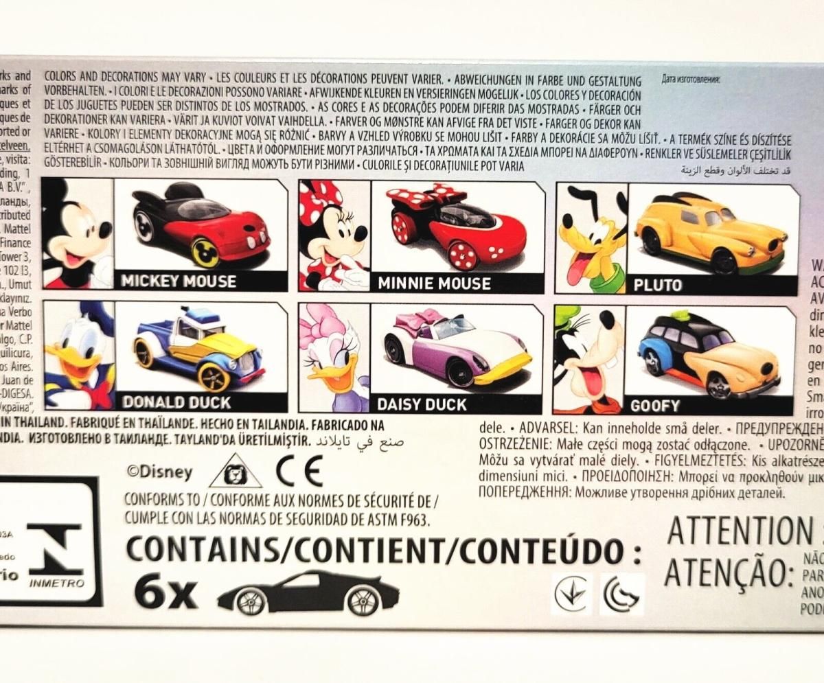 ホットウィール ディズニー 100周年記念 ミッキー＆フレンズ Fav6 6点