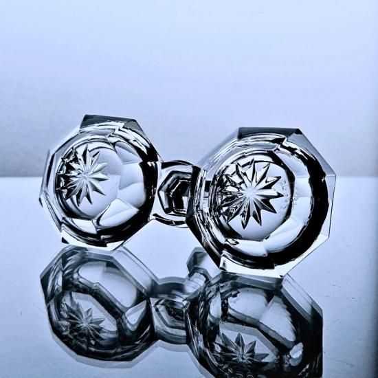 輝くオールドバカラ クリスタルカットの調味料入れ【1916年カタログ