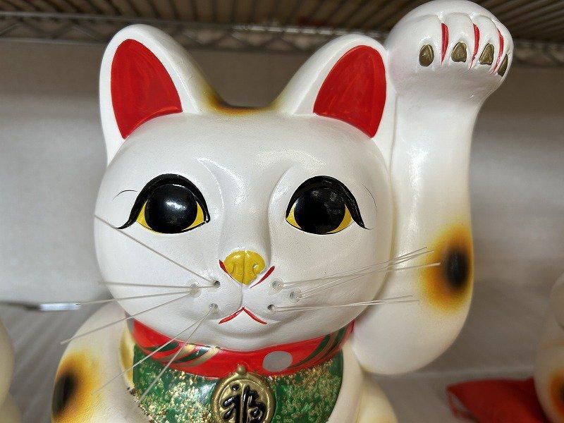 招き猫（8号）手長 - 常滑焼 陶器 陶磁器 販売・通販 豊和製陶