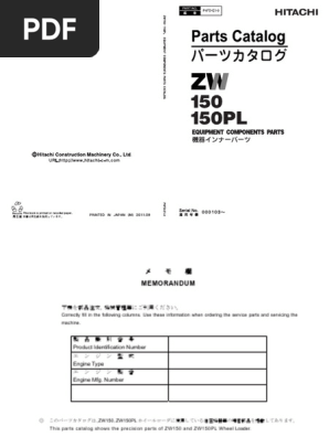 ZW150, ZW150PL Equipment Parts Catalog (P4FD-E1-3) | PDF
