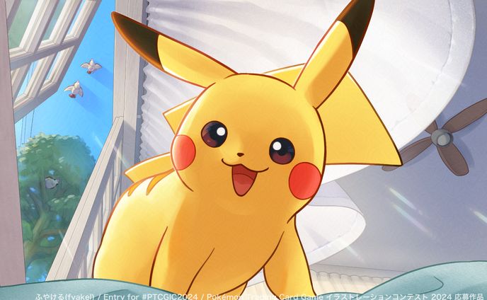 ポケモンカードゲームイラストコンテスト2024応募作品（ピカチュウ）
