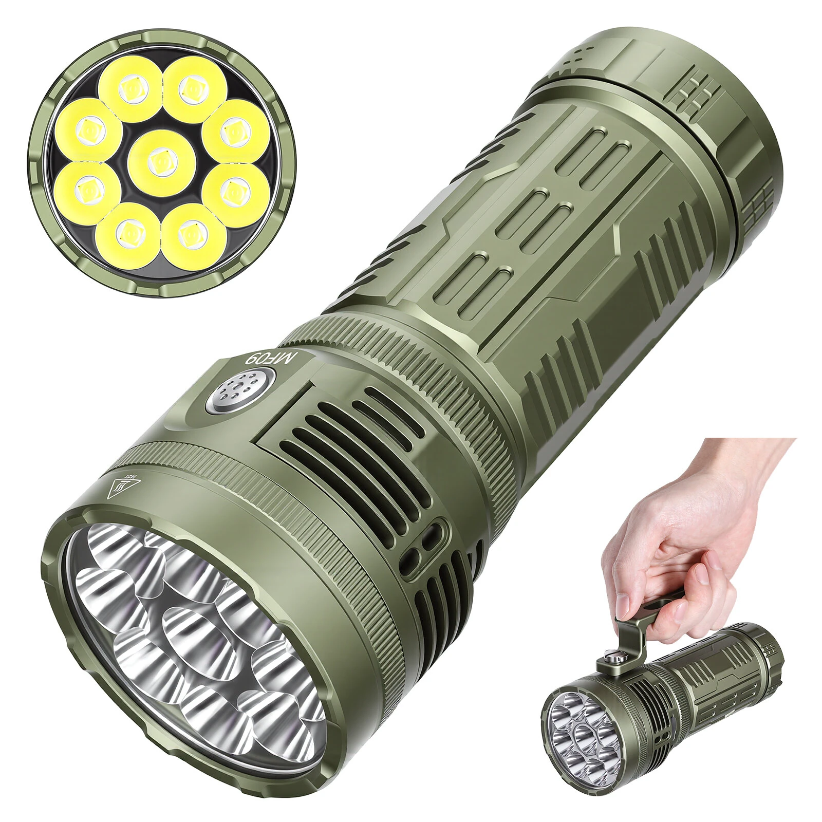 Astrolux® MF09 9* XHP50.2 LED 26000LM 600M High Lumen Flashlight
