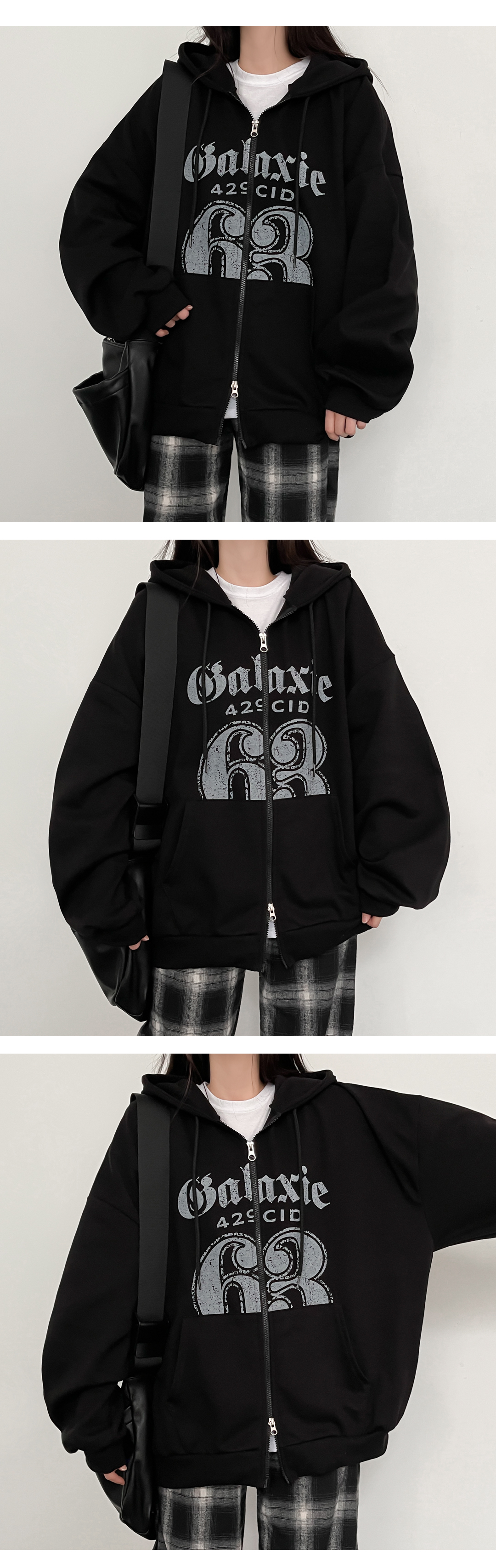 オーバーサイズ2WAYジップアップパーカー | ファッション通販サイト NUGU