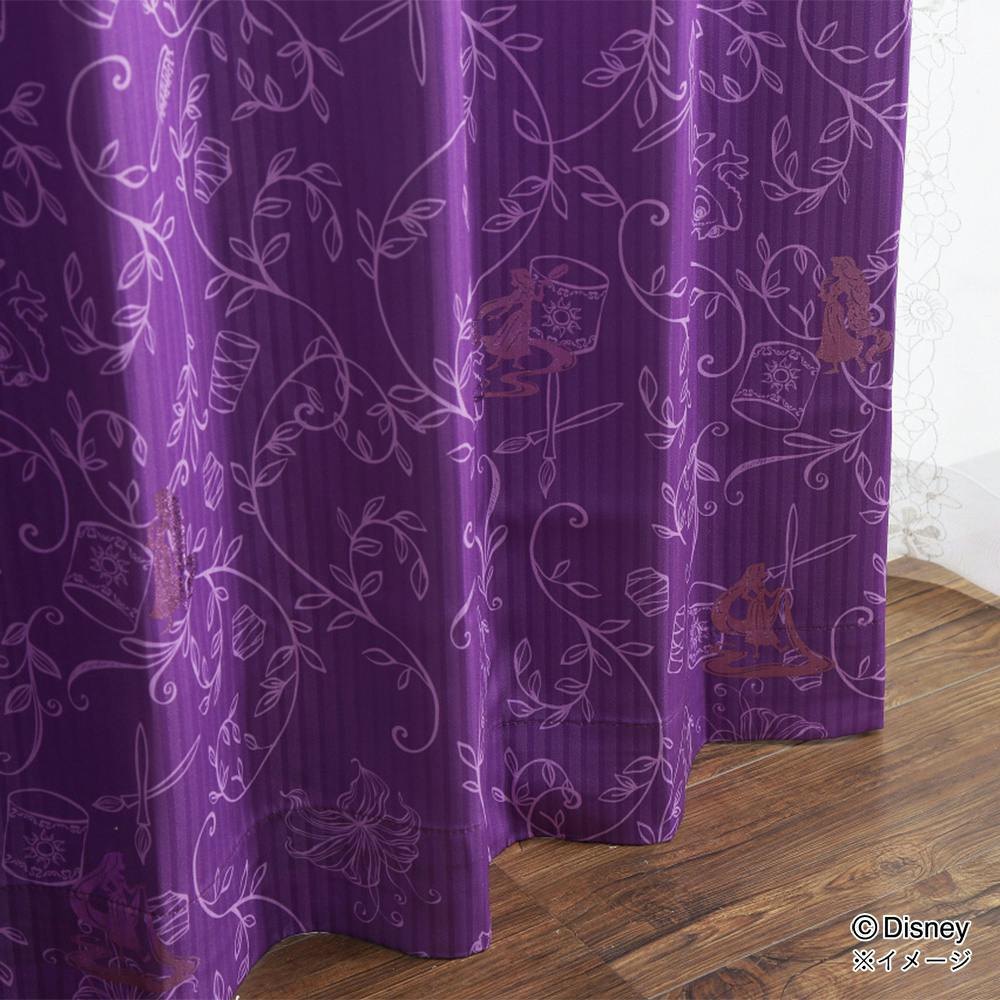 ディズニー カーテン ラプンツェル 100×200cm 2枚組 洗濯OK 形状記憶
