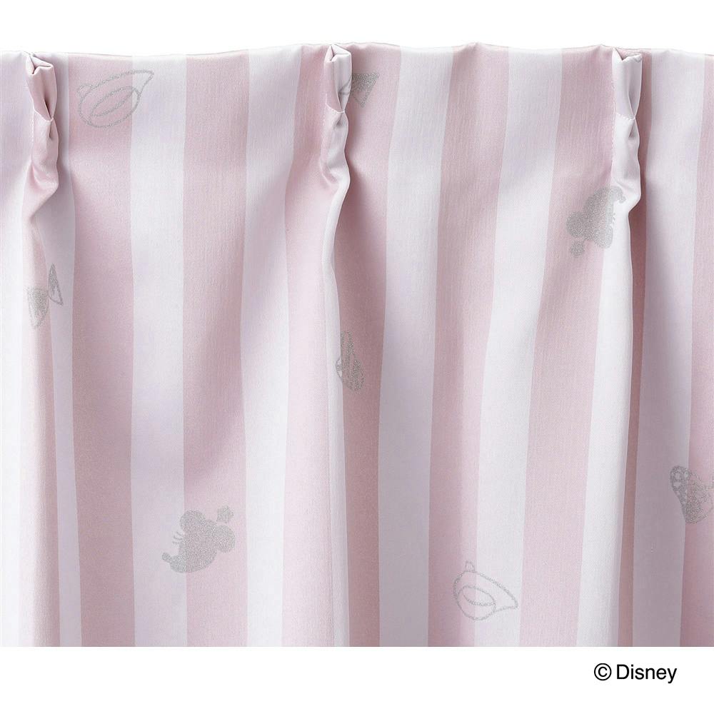 ディズニー カーテン ミニーマウス 100×110cm 2枚組 洗濯OK 形状記憶