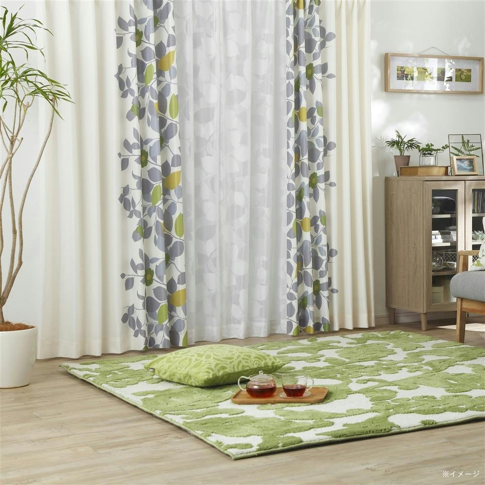 パストリーフ アイボリー 100×230cm 4枚組セットカーテン | カーテン