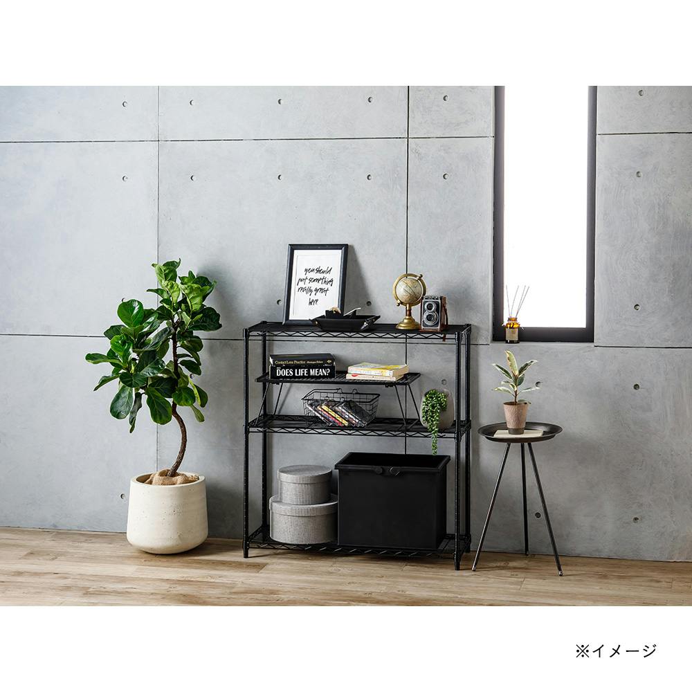 インテリアシェルフ87 3段 MB7 | スチールラック・メタル製ラック 通販