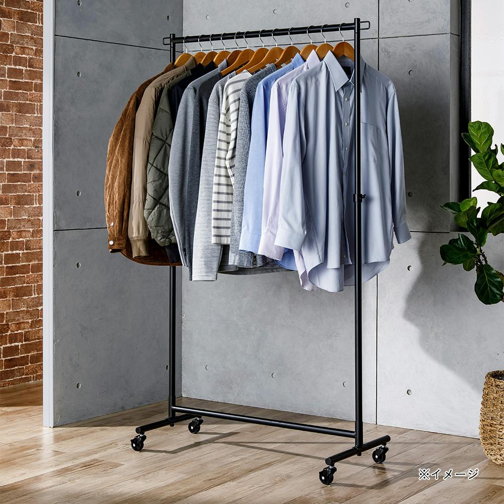 パイプハンガープロ シングル ブラック N30 | ハンガーラック・ポール