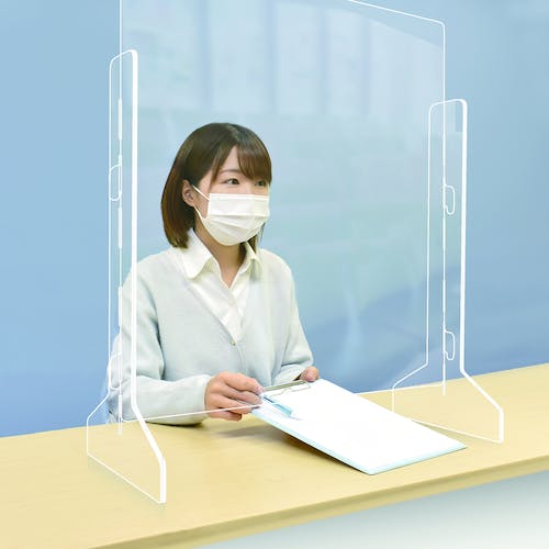 CAINZ-DASH】マグエックス 高さ調節式卓上アクリルパーテーション L