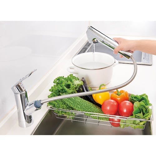 CAINZ-DASH】SANEI シングル浄水器付ワンホールスプレー混合栓