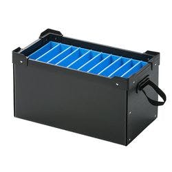 プラダン製タブレット・ノートパソコン収納ケース(10台用) PD-BOX1BK