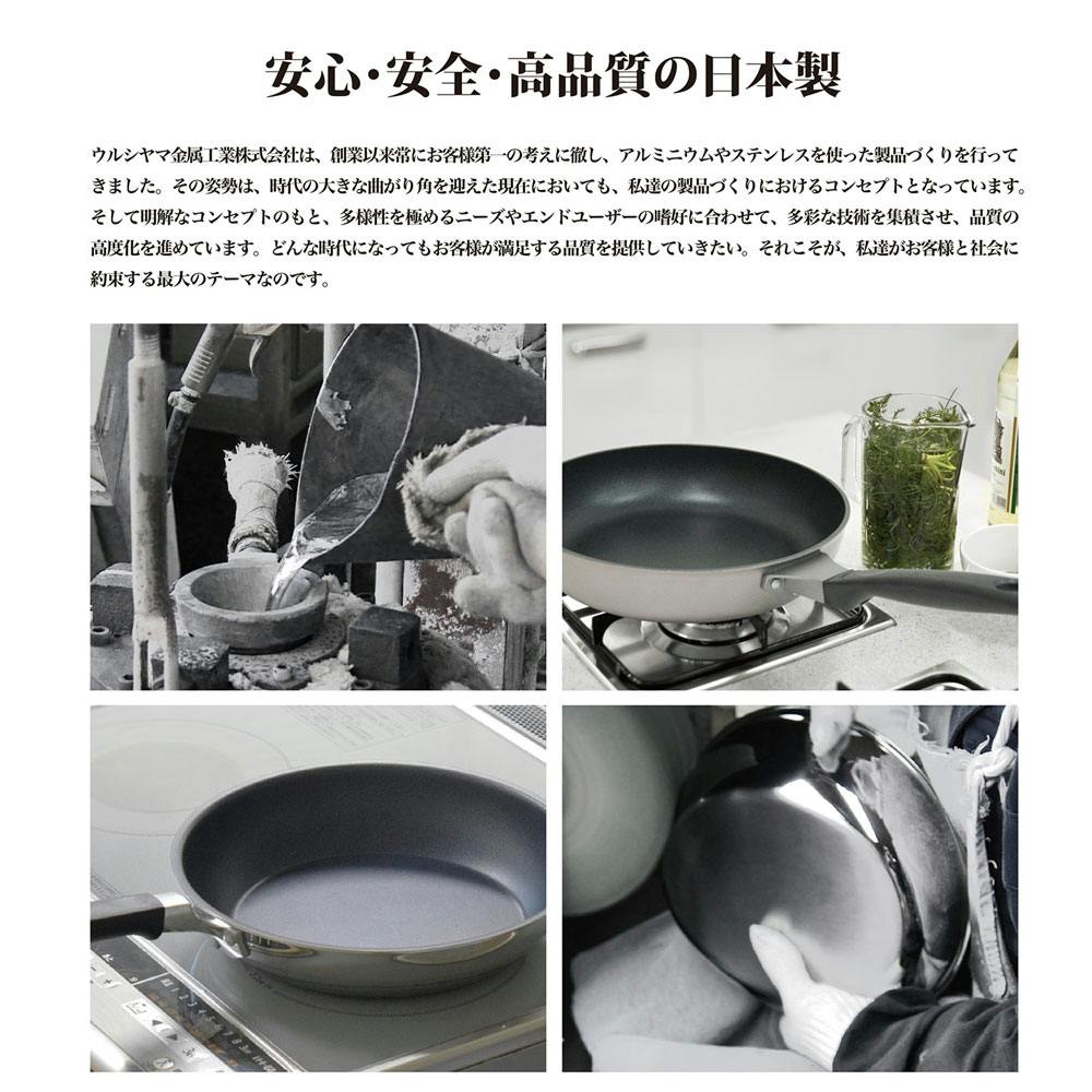 ウルシヤマ IH 味彩鍋 8号 3.1L IH対応 ガラス蓋 木製つまみ