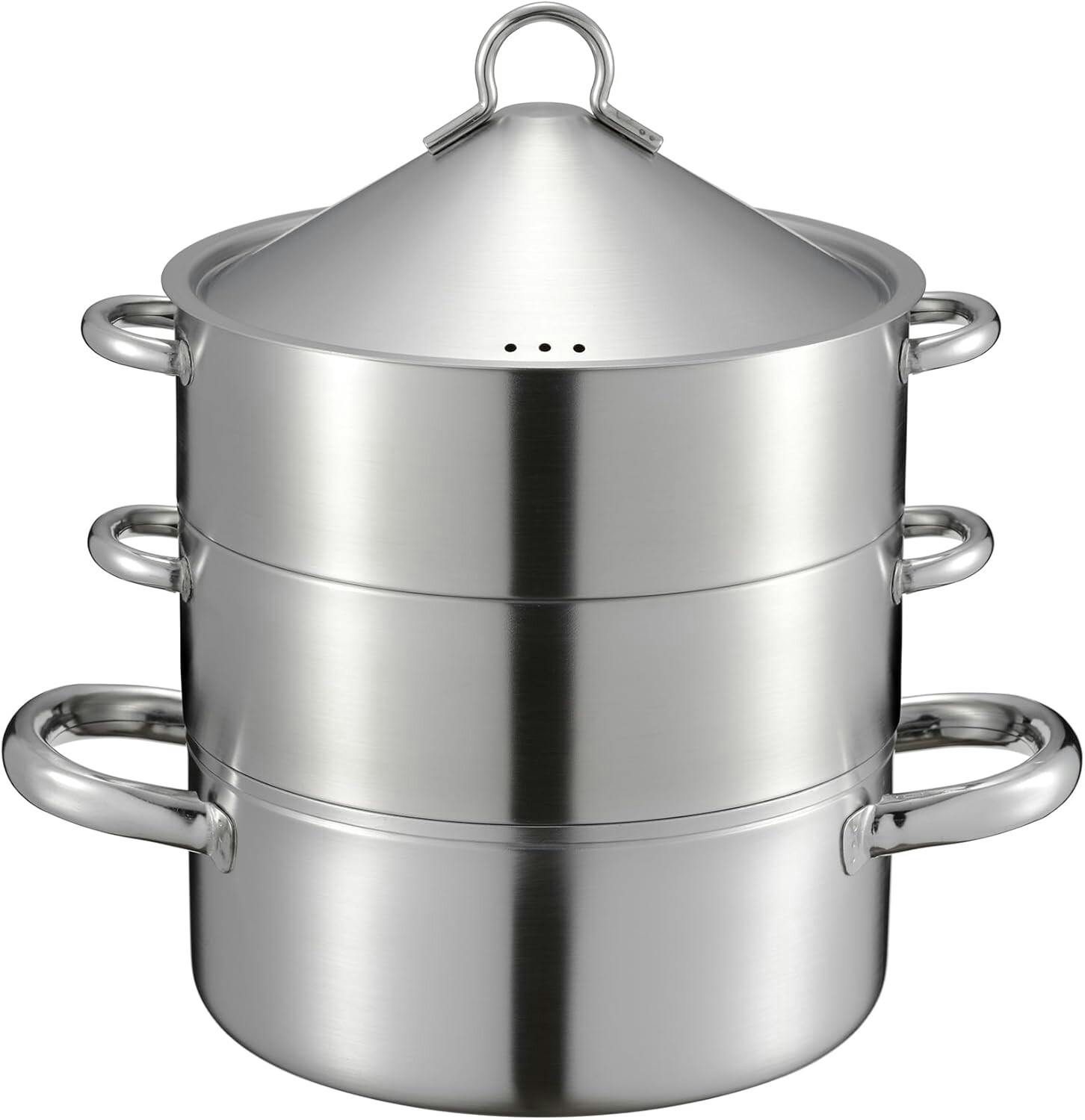 日本製】燕三 IH対応 ステンレス 三段 蒸し器18cm EM-078