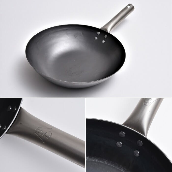 HANAKO+a 打ち出し窒化加工 深型フライパン チタンハンドル27 IH対応