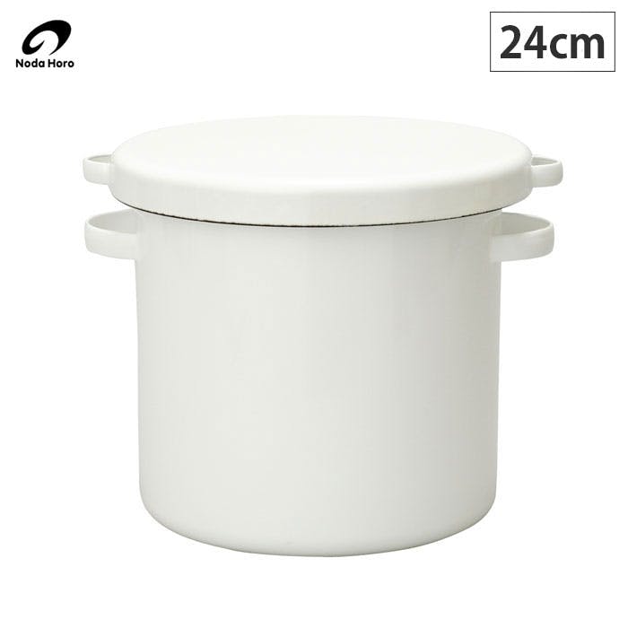 野田琺瑯 ラウンドストッカー 24cm ホーロー容器 WRS-24【ホーロー