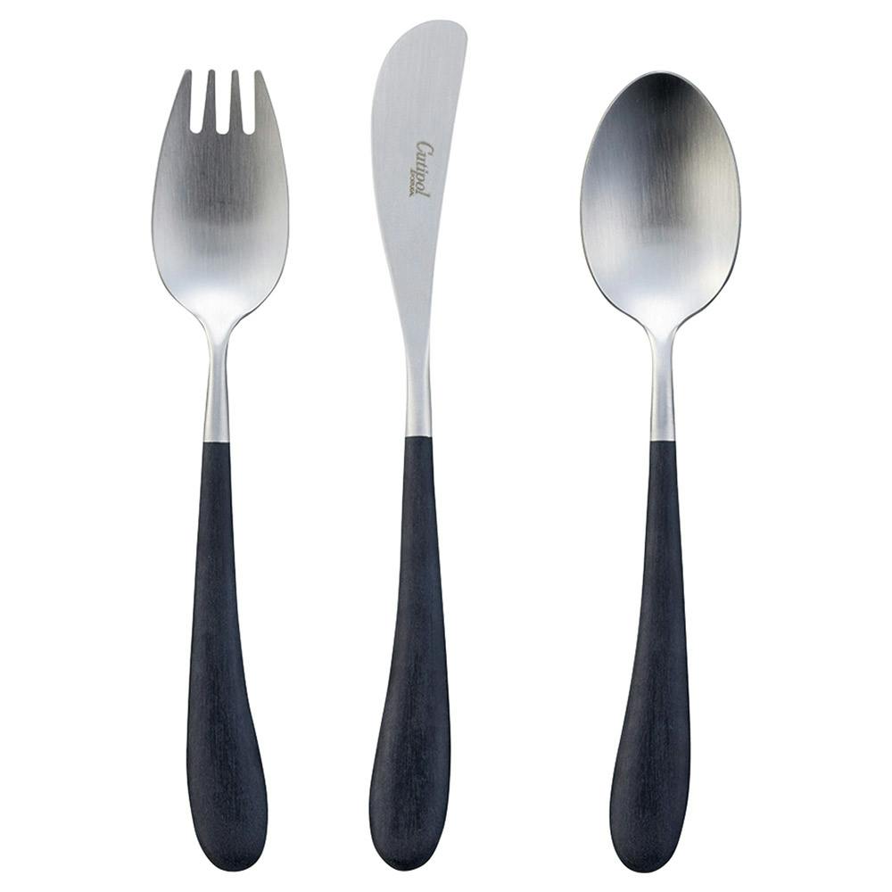 クチポール アリス 3本セット ブラック×シルバー Cutipol ALI.3【子供