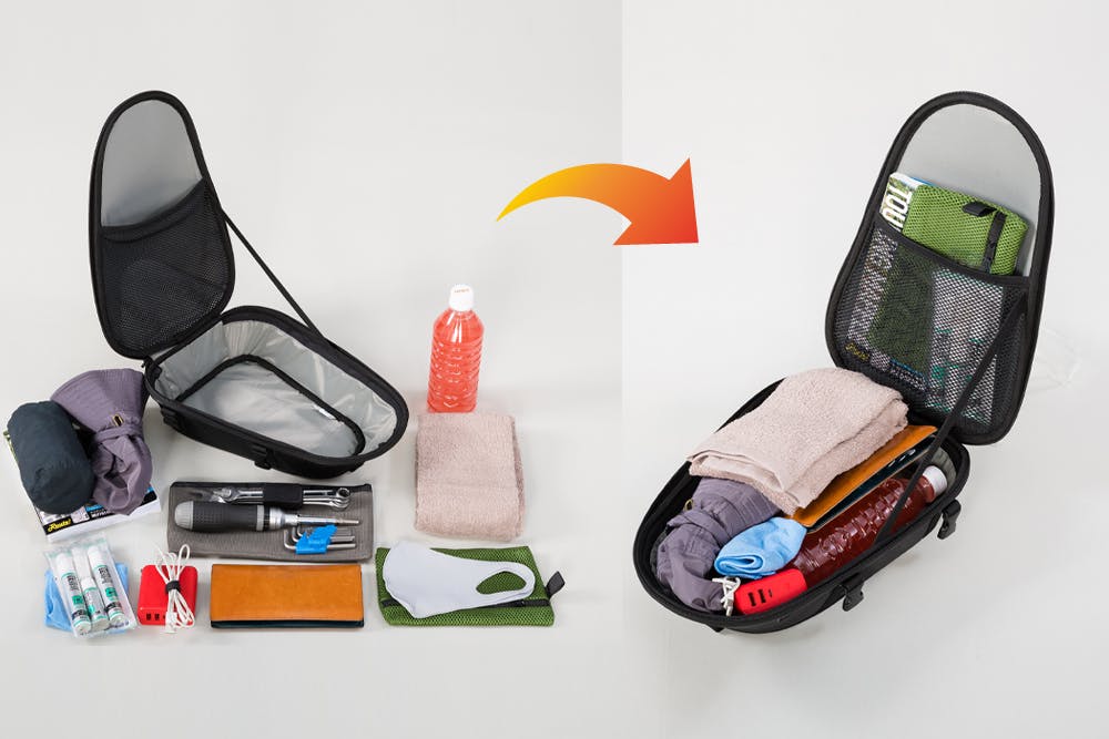 TANAX タナックス ナローフィットシートバッグM (ライトグレー) MFK