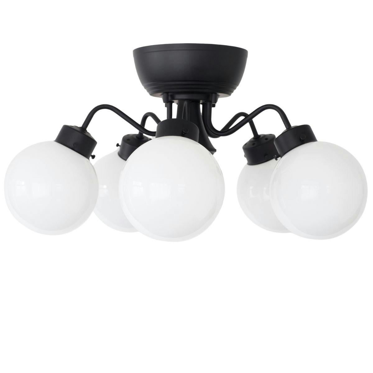 ブラックシャンデリア 5灯式 約90cm 工事不要 引掛シーリング取付可