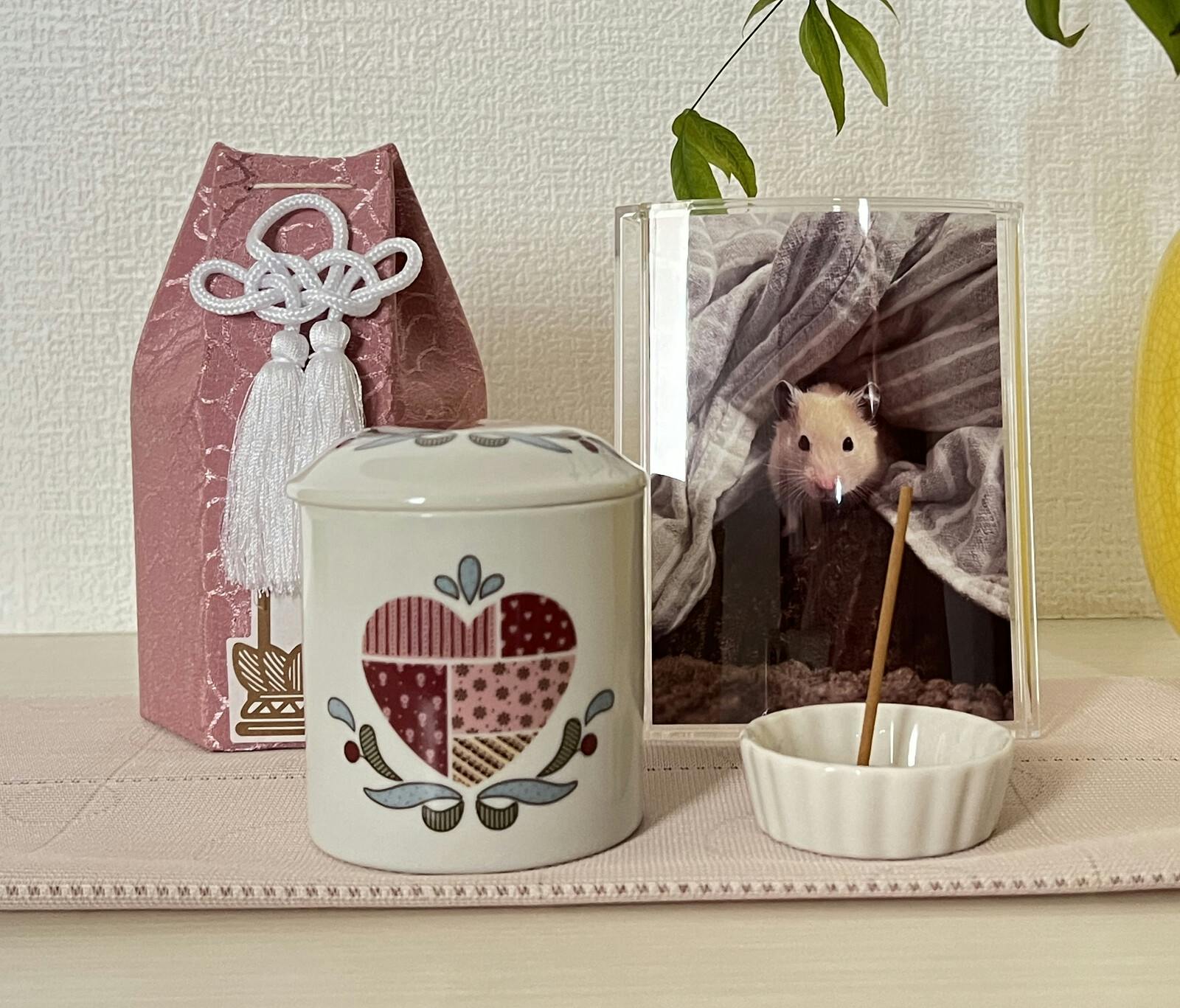 ミニ骨壺＆分骨袋 ハート 送料込み ＃flife-a3439710 | 仏壇・仏具