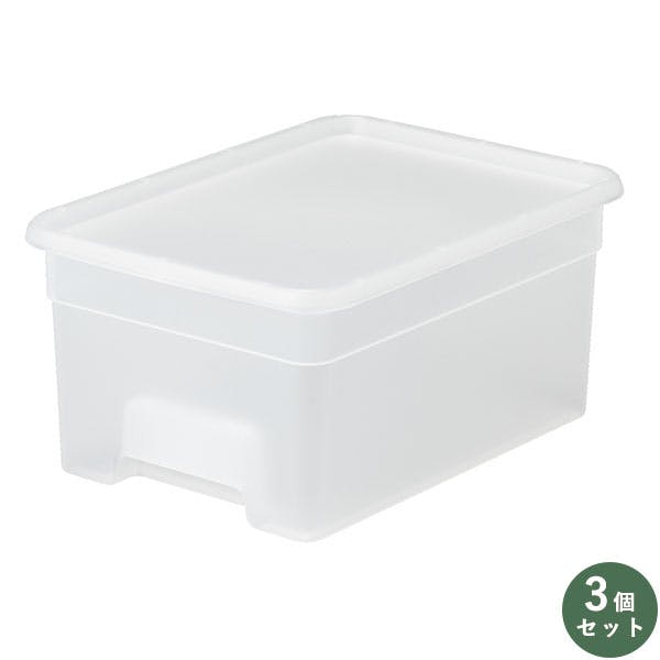 SANKA squ+ サンカ 収納ボックス M サイズ NOB-MCL 3個組クリア 色 (幅