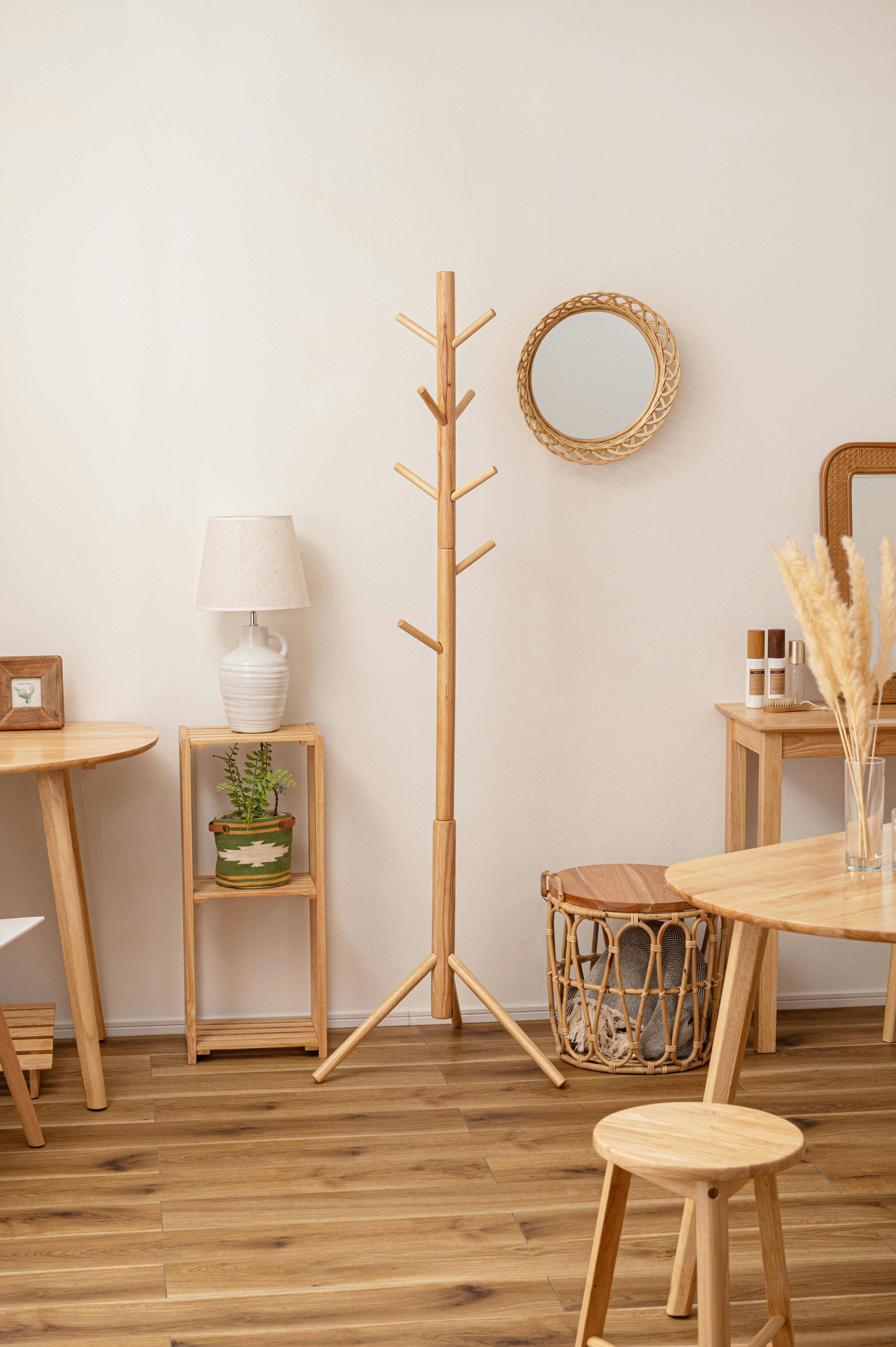 東谷 Room Essence ポールハンガー ナチュラル Size：50×50×169