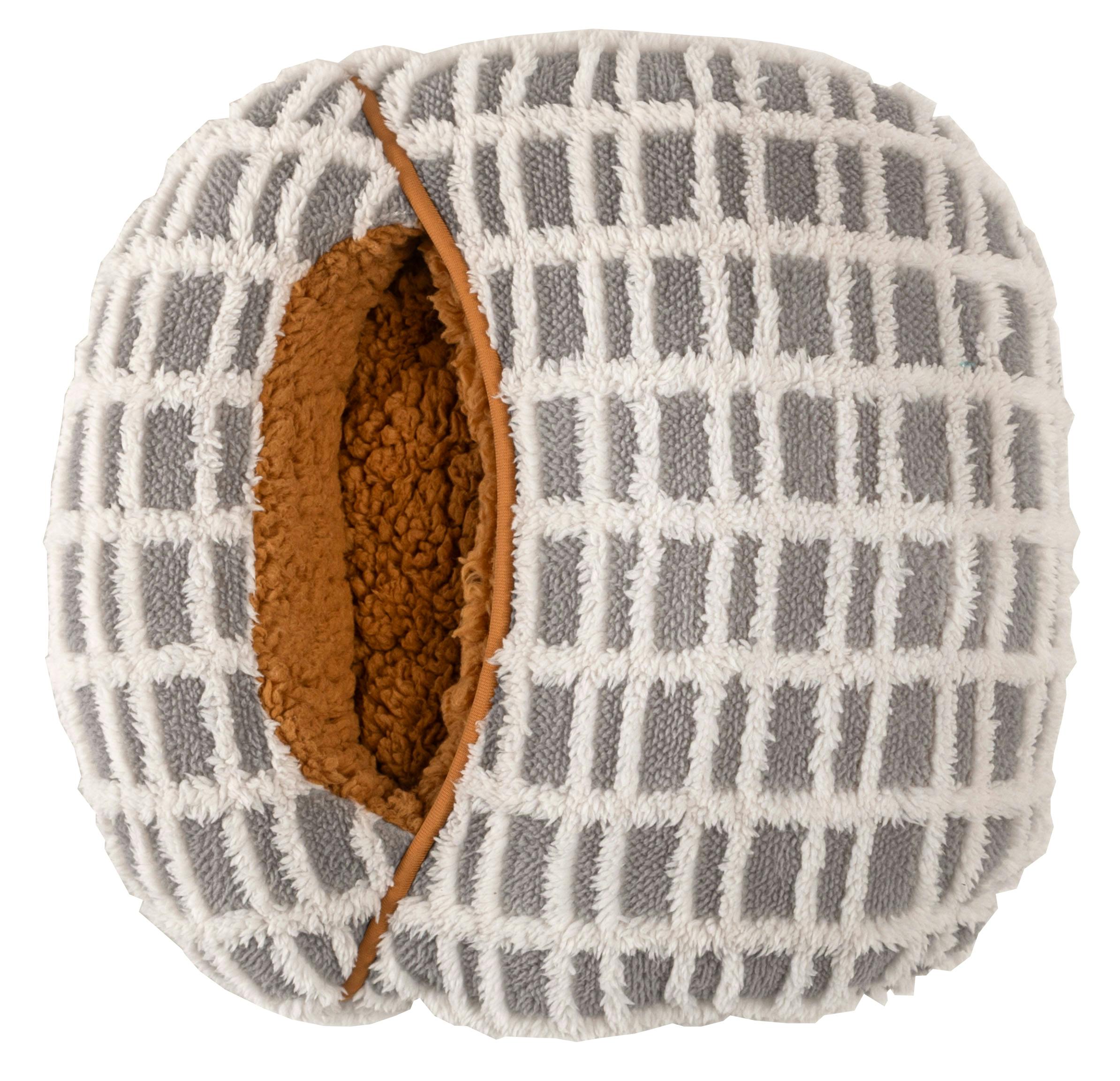 Room Essence ボアチェックーフットインクッション 約W37×D37×H15.5