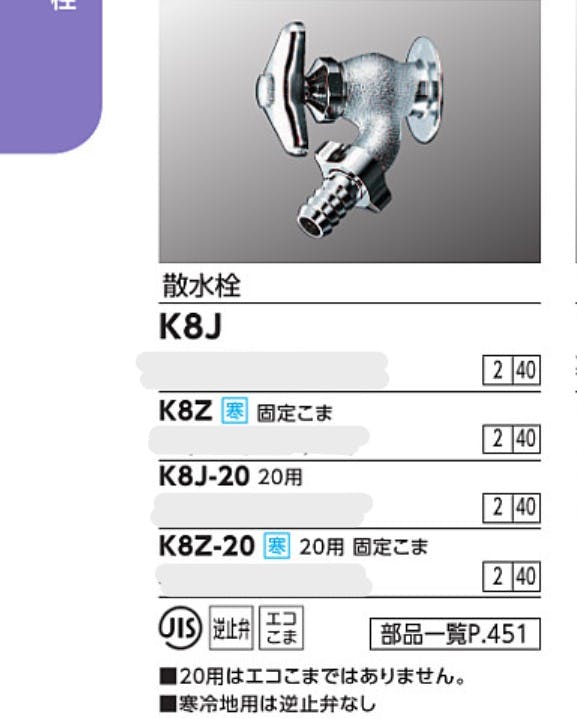 KVK (寒) 散水栓 K8Z【別送品】 | リフォーム用品・リフォーム工事