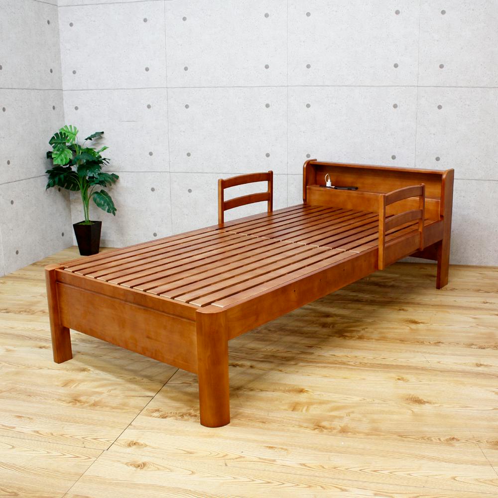 後藤家具物産 手すり付シングルベッド ルキア Size：102×218×73 軒先