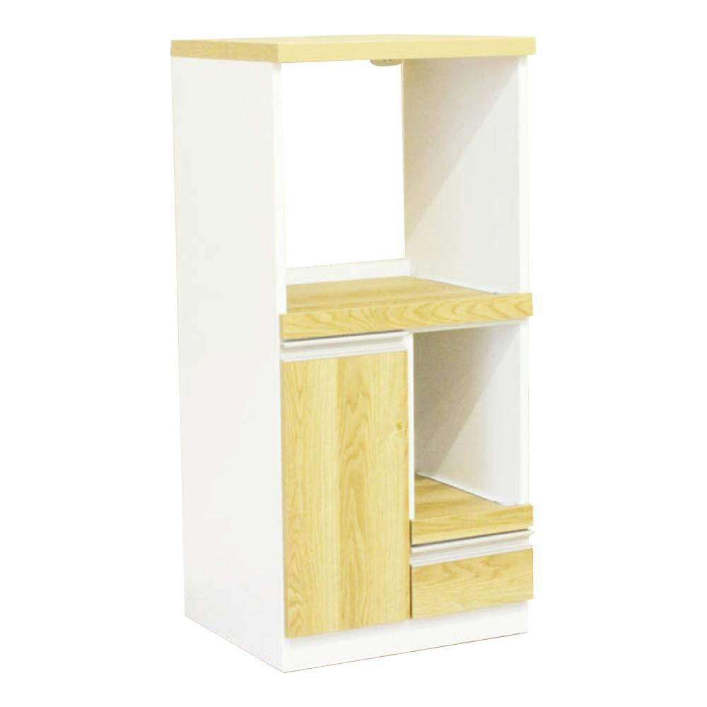 後藤家具物産 コンパクト国産レンジ台扉タイプ ルシード/ナチュラル色