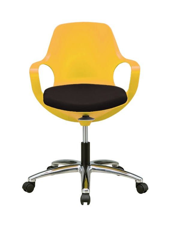 Agency オフィスチェア ポゴチェア イエロー おしゃれ 肘置き 椅子