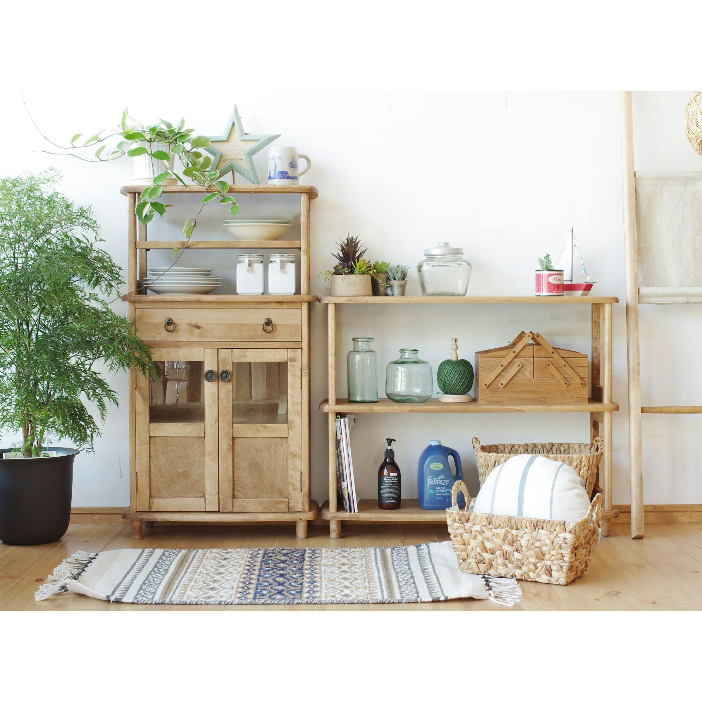 nora. シェルフ ロサ ナチュラル おしゃれ 収納 棚 幅92 ラック