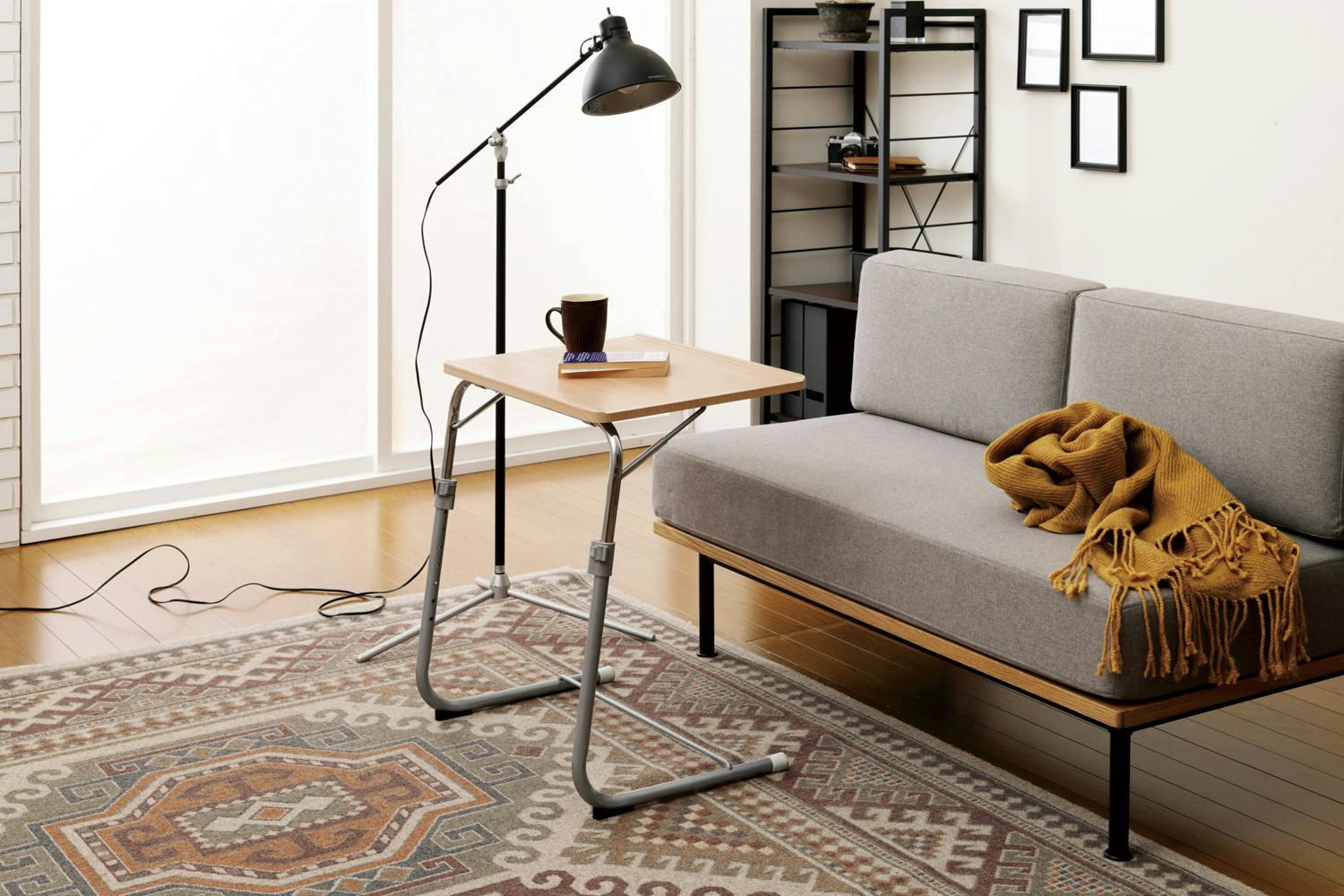 KOEKI 弘益 UTILITY FLS-1(NA) フォールディングサイドテーブル 55.5