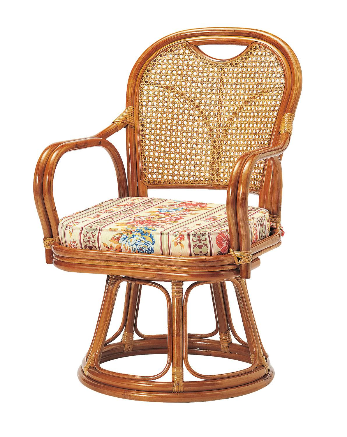 KOEKI 弘益 UTILITY R-390S ラタン回転椅子ミドルタイプ(SH390) 52×57