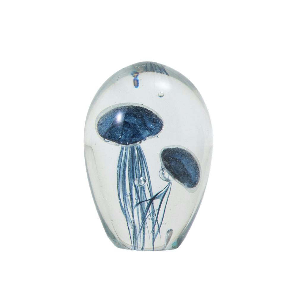 ガラスインテリアオブジェ クラゲL 置物 装飾品 【4545229167487】 GO