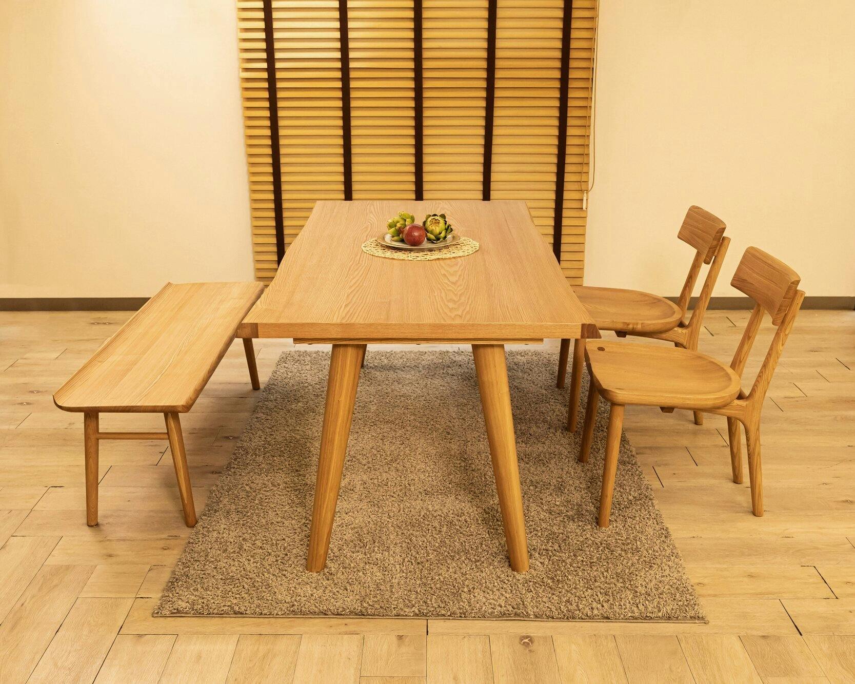 筑波産商 ARBOL クラフト 165 ダイニングテーブル スクエア脚