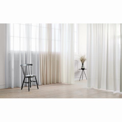 Eco de Happiness 【カラーボイル】レースカーテン KZE9338(グレー