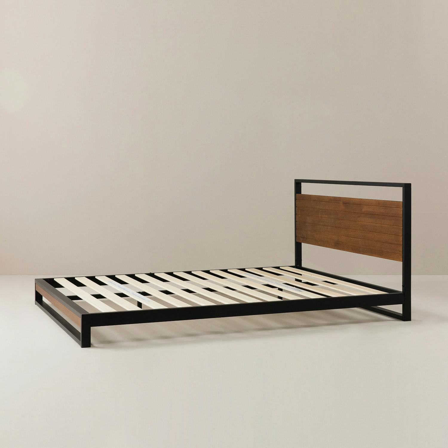 ZINUS(ジヌス) Suzanne スチール＆ウッド ベッドフレーム ヘッドボード