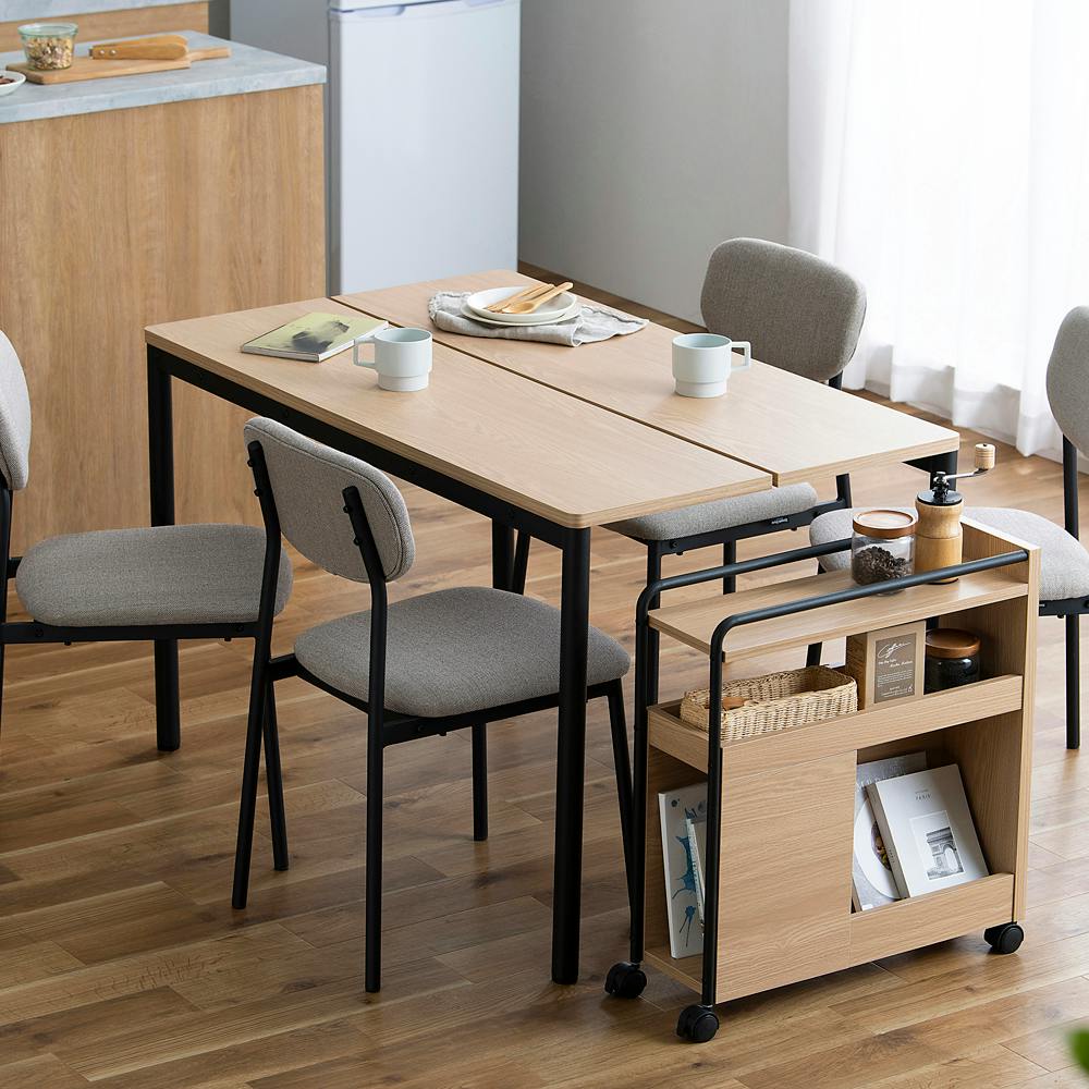 アイリスオーヤマ ダイニングワゴン DWG-196 ナチュラル キッチン